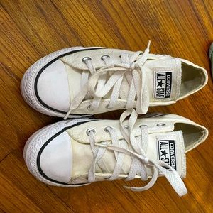 White platform converse